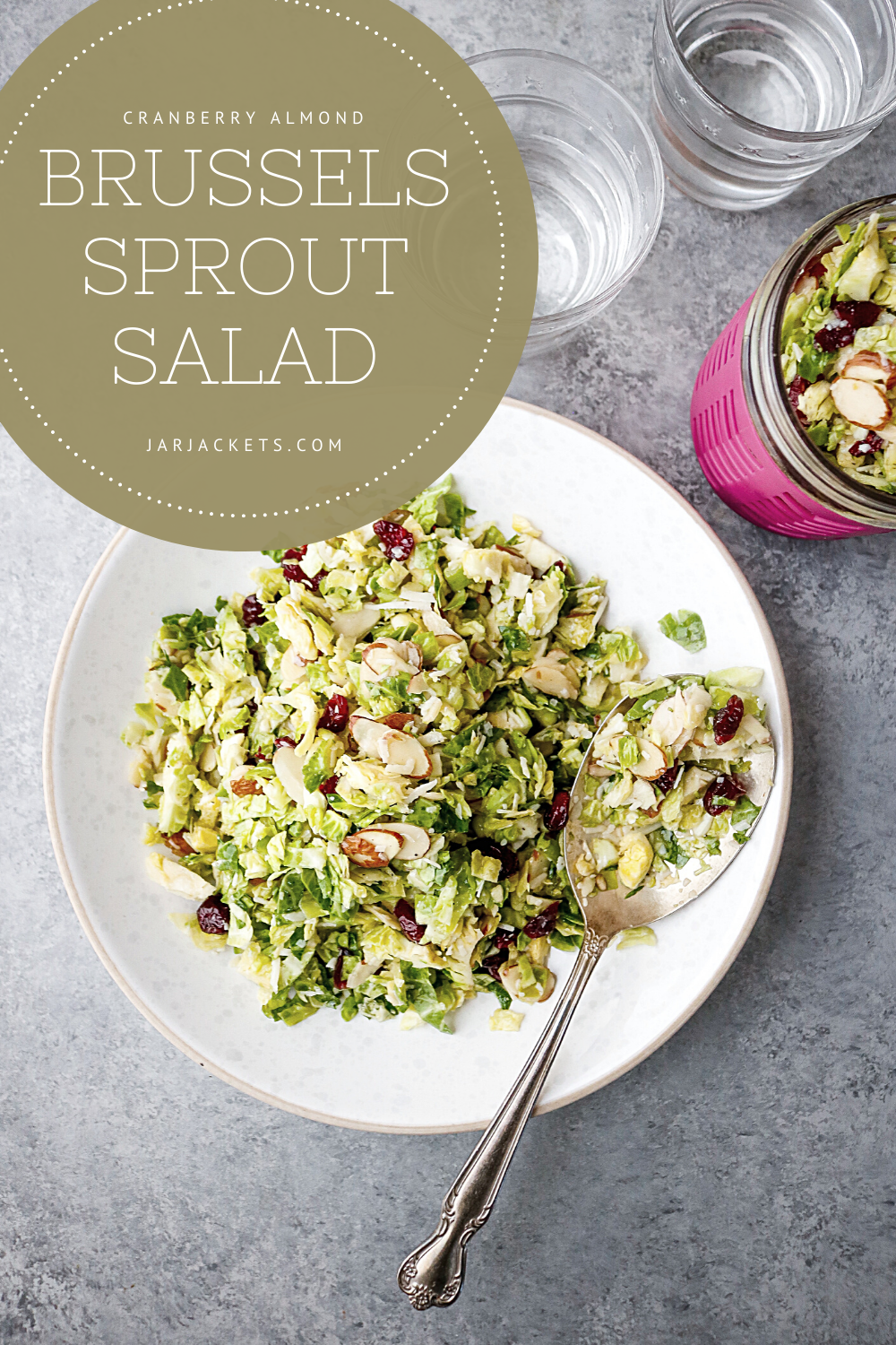 Cranberry Almond Brussels Sprout Salad