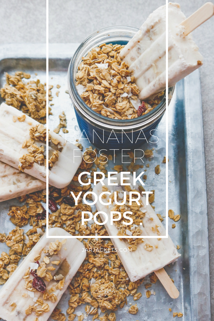 Bananas Foster Greek Yogurt Pops