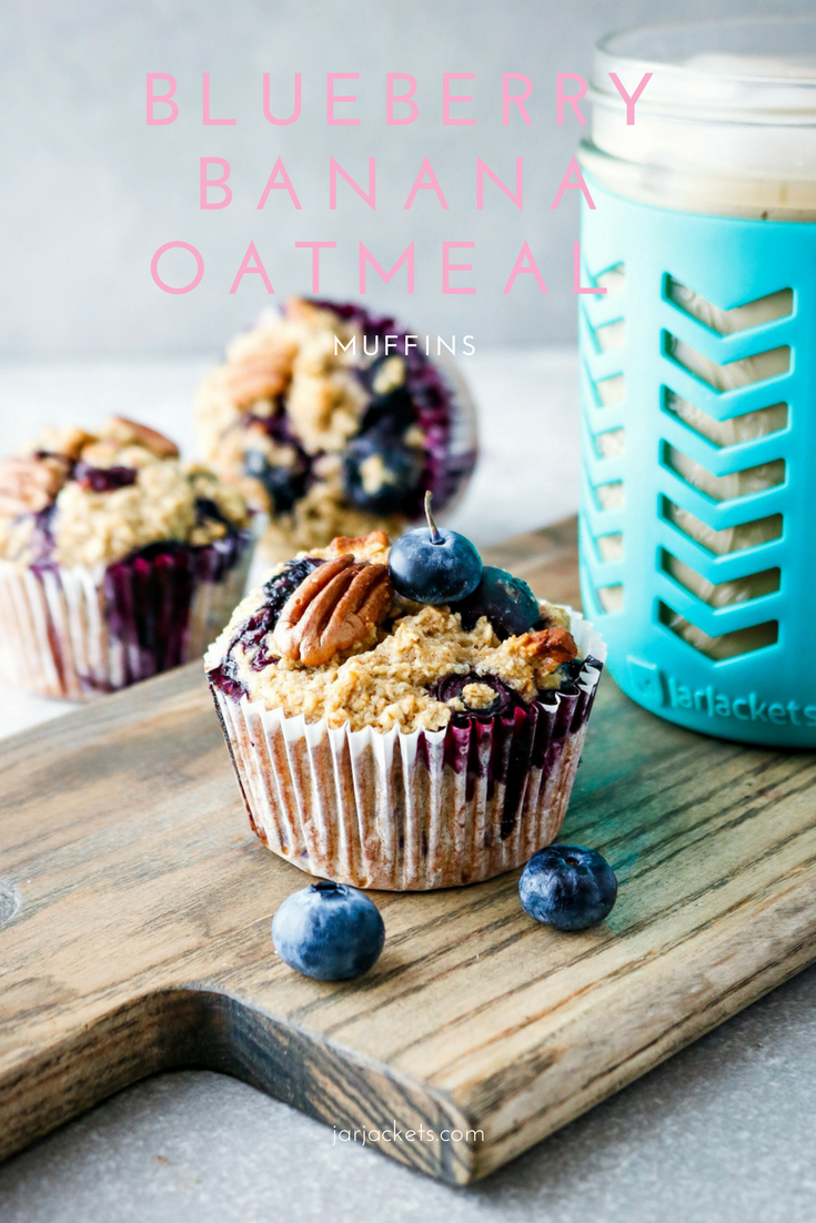 Blueberry Banana Oatmeal Muffins