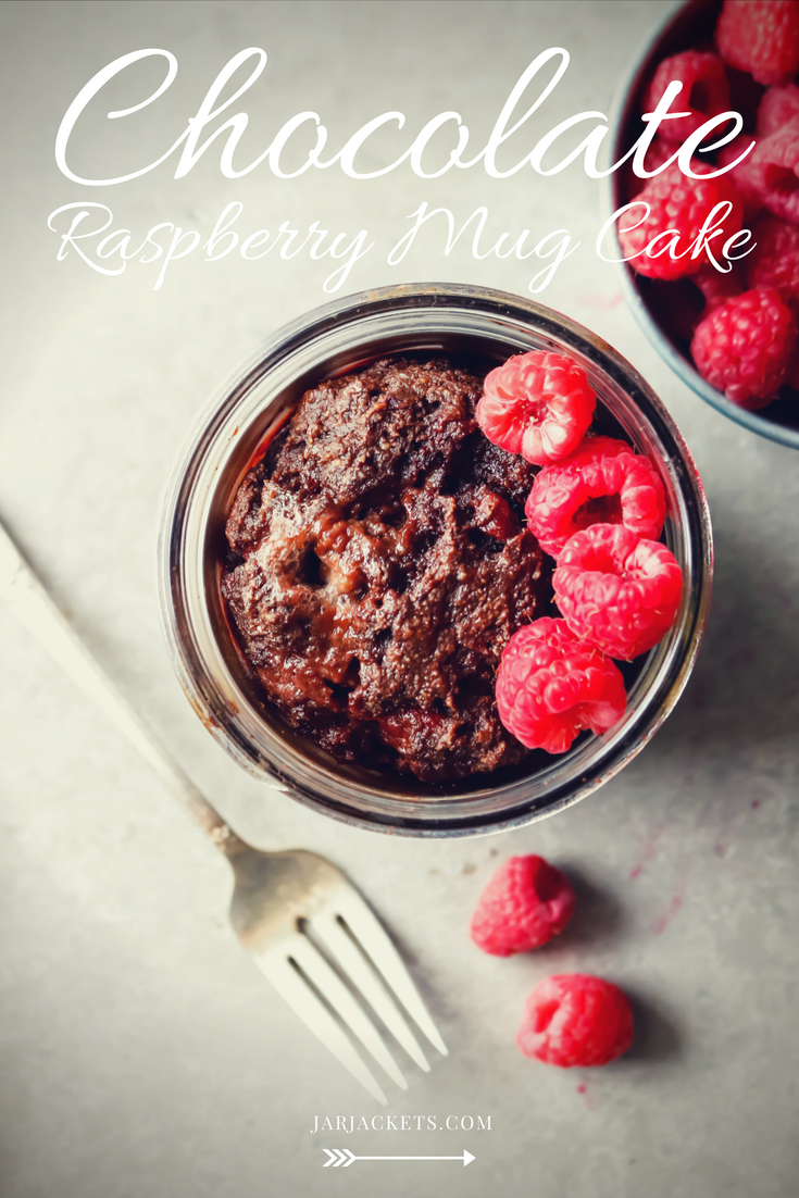 Chocolate Covered Raspberry Mug Cake