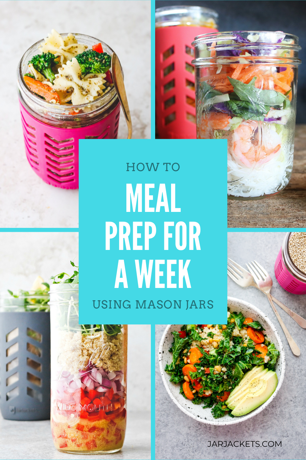 4 Meal Prep Salad Ideas In A Mason Jar - Delightful Mom Food