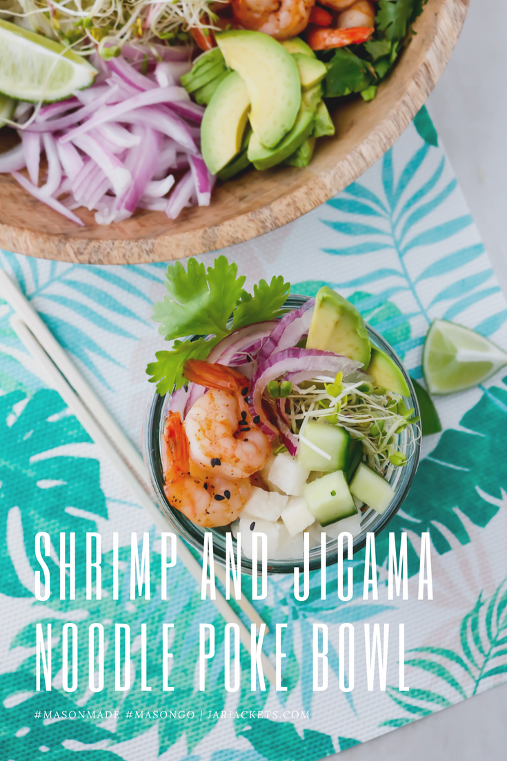 Shrimp and Jicama Noodle Poke Bowl