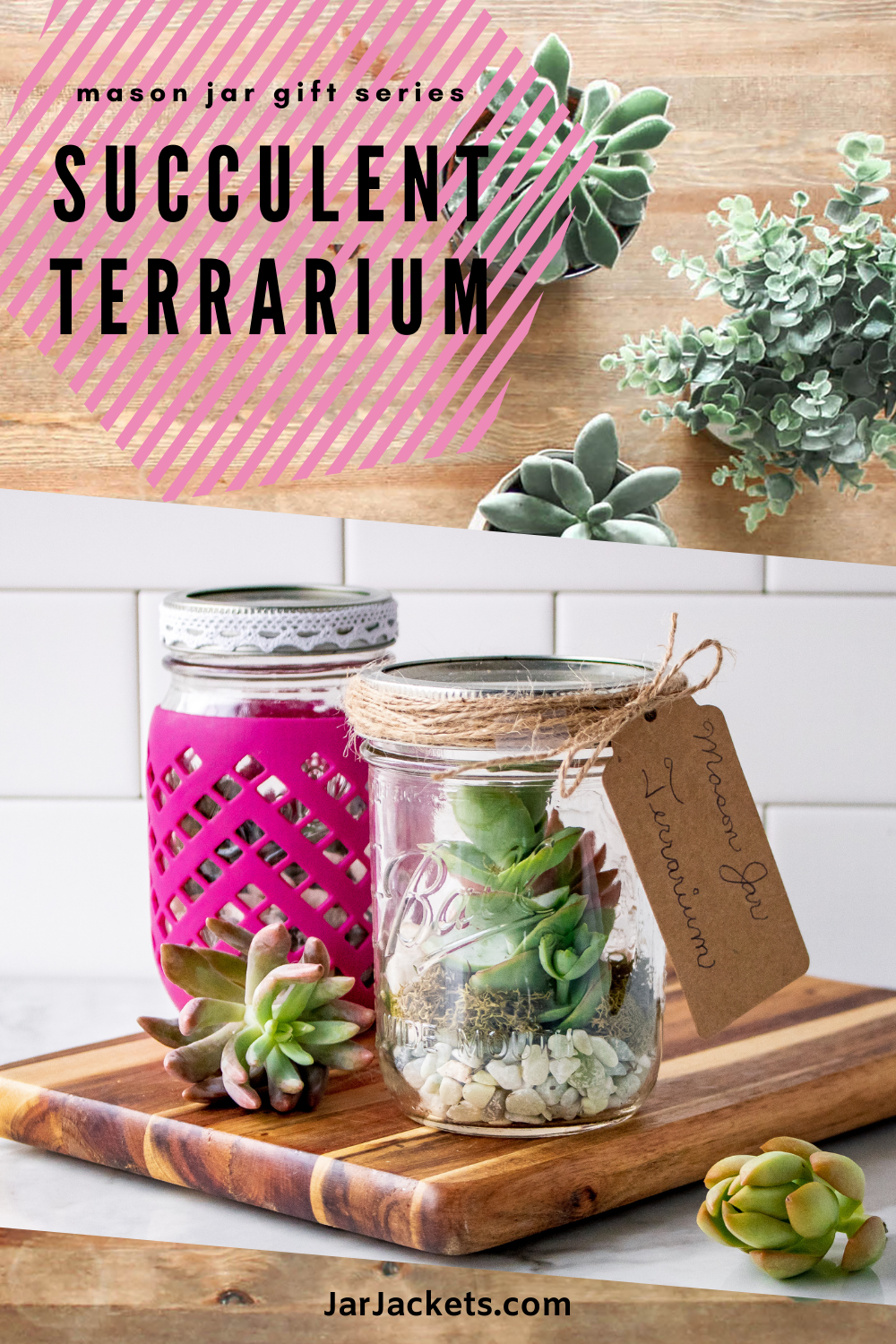 How To Succulent Terrarium in a Mason Jar