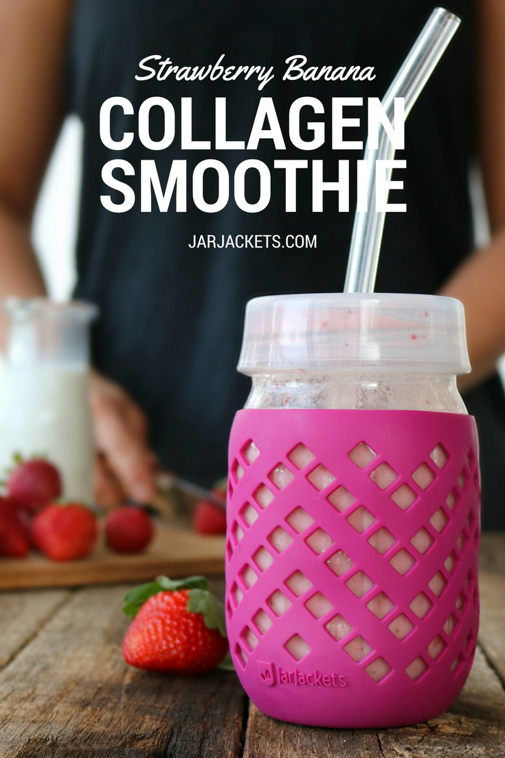 Strawberry Banana Collagen Smoothie (+ Blender HACK)