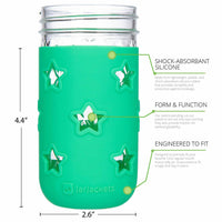 Silicone Mason Jar Sleeves - 12oz Jelly Jar (4-pack, Multicolor)