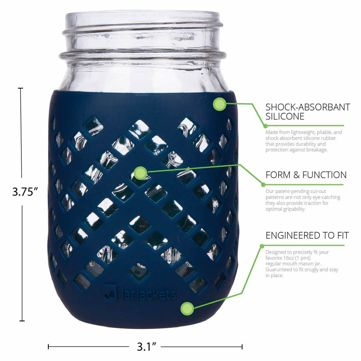 16oz silicone mason jar sleeves