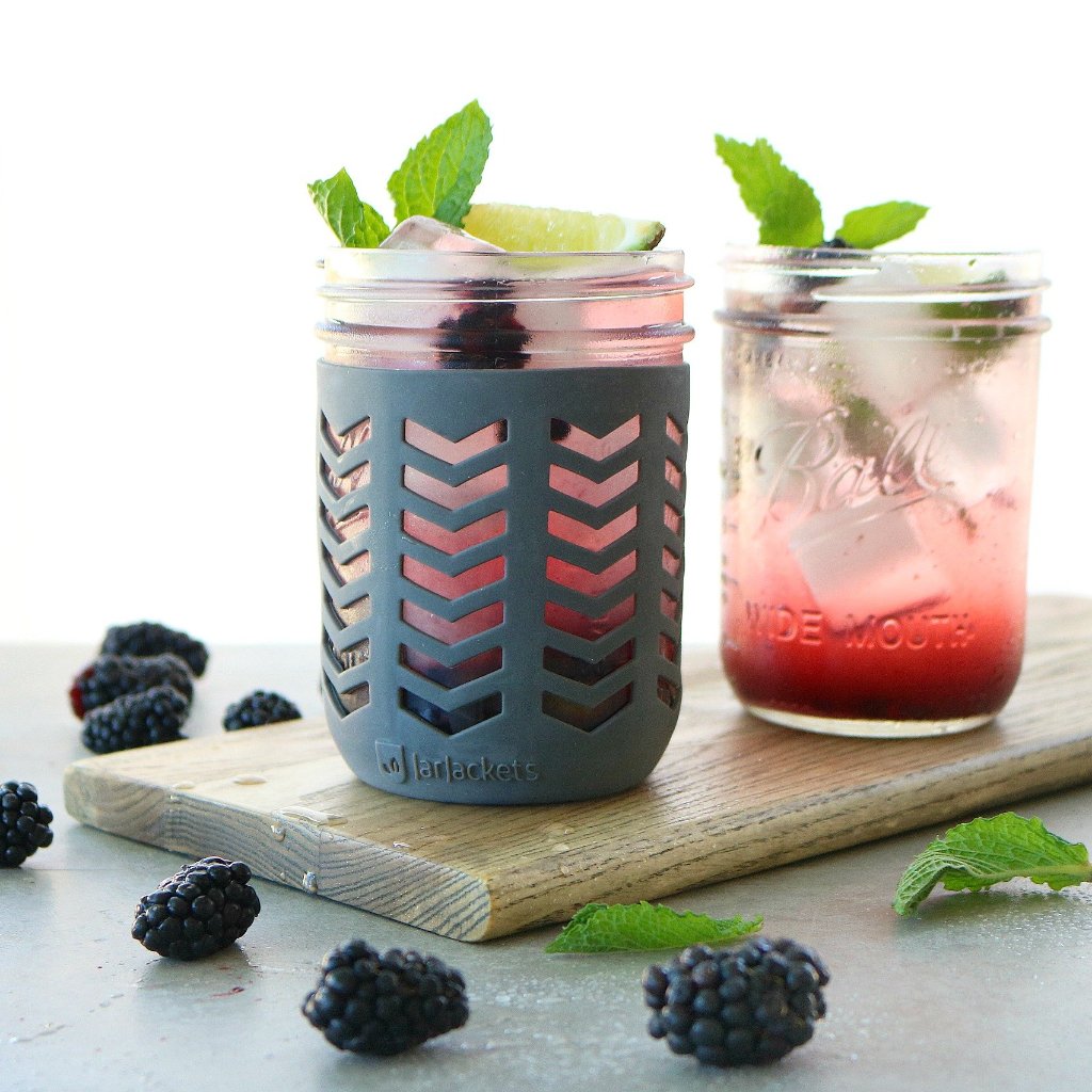 Silicone Mason Jar Protector Sleeves - 16oz (1 pint) Wide-Mouth Jars -  JarJackets