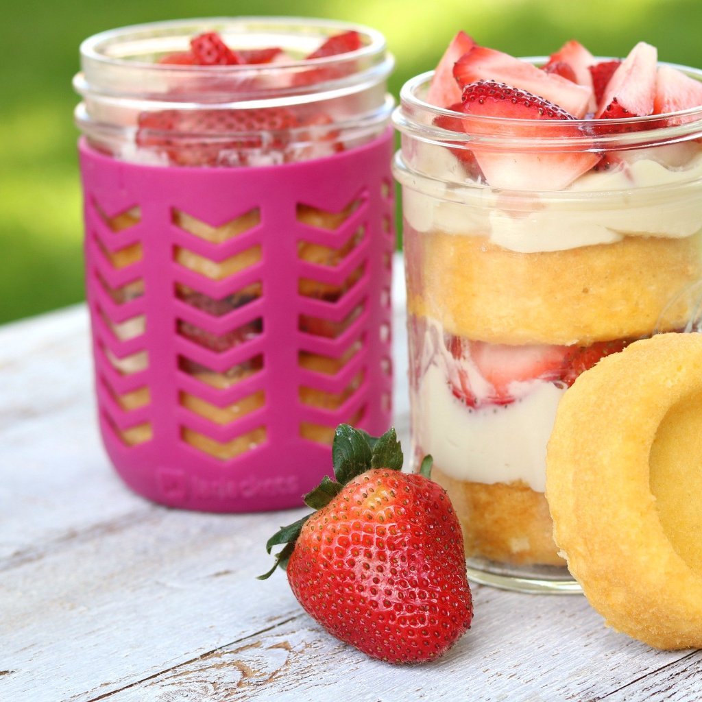 protect mason jar with silicone sleeves pint size wide mouth