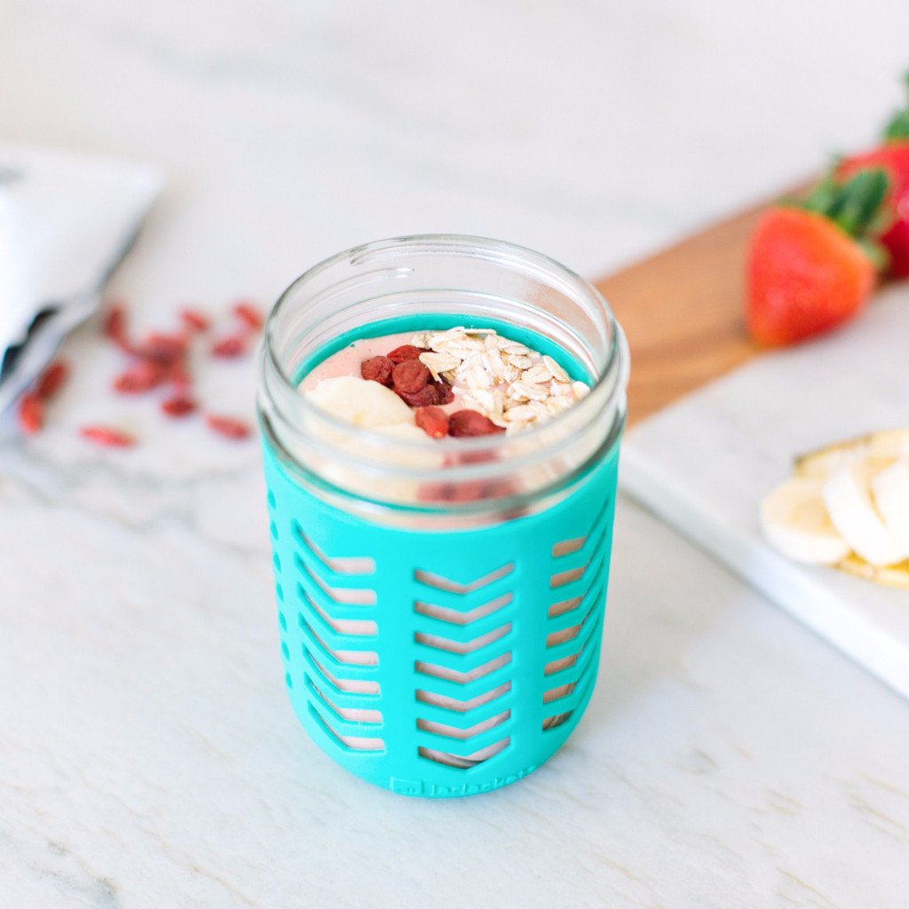 protect mason jar with silicone sleeves pint size wide mouth